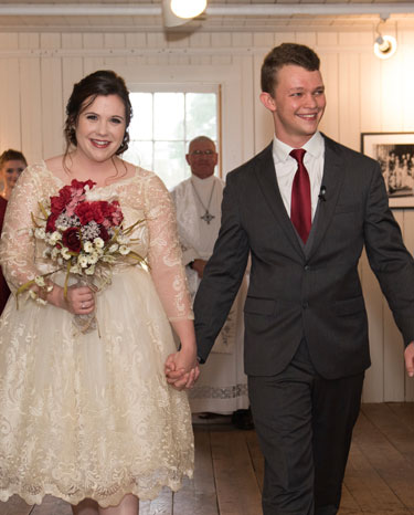 Dean Ott at wedding with spouse