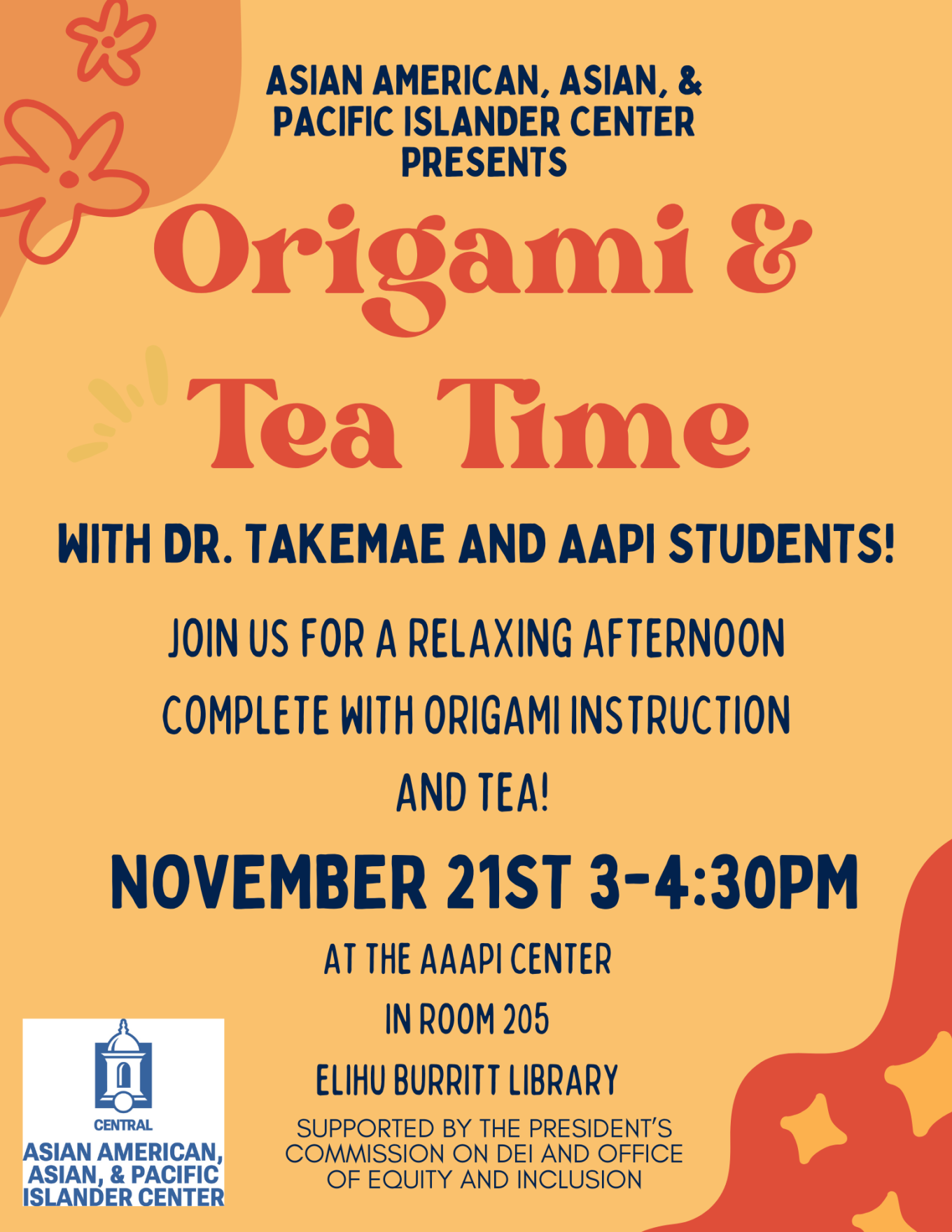 Origami and Tea Time Flyer