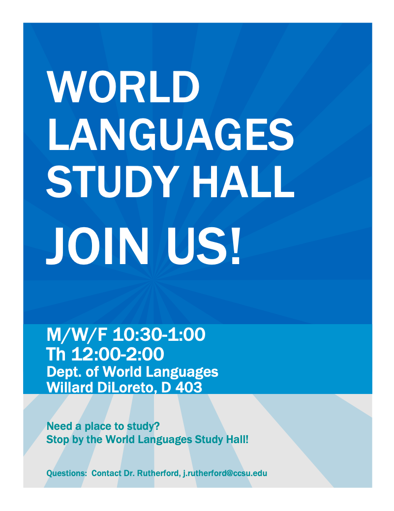 World Languages Study Hall Flyer