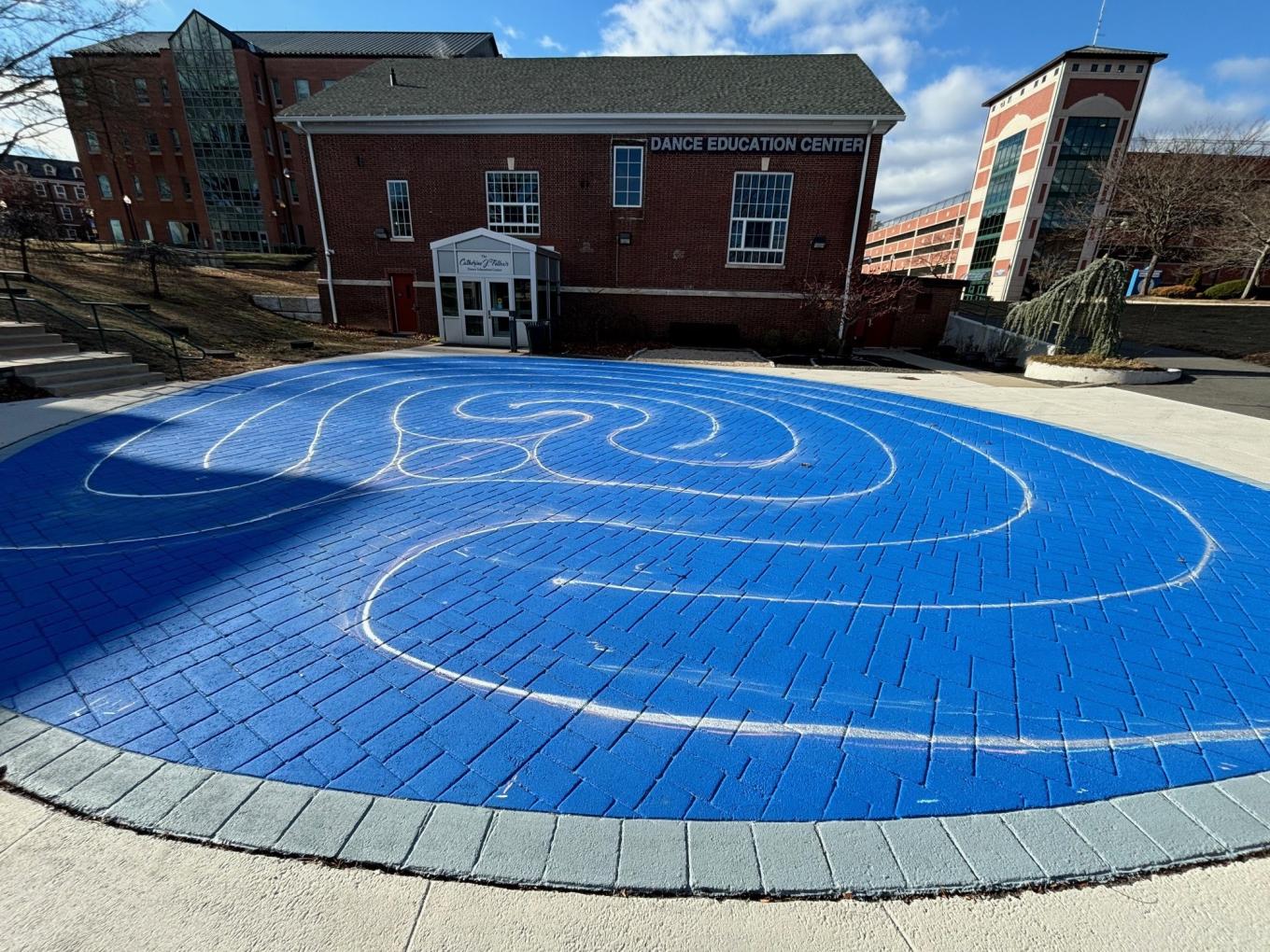 Closeup of Labyrinth layout on campus