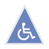 Handicap Icon in blue triangle