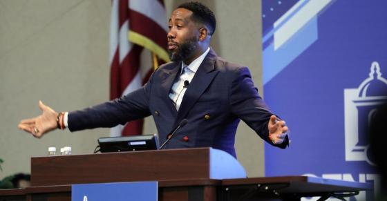 Ndaba Mandela speaks at Central's MLK symposium.