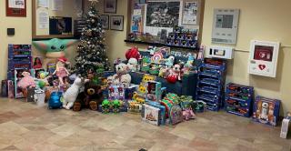 Collected Toys in Police Department lobby 