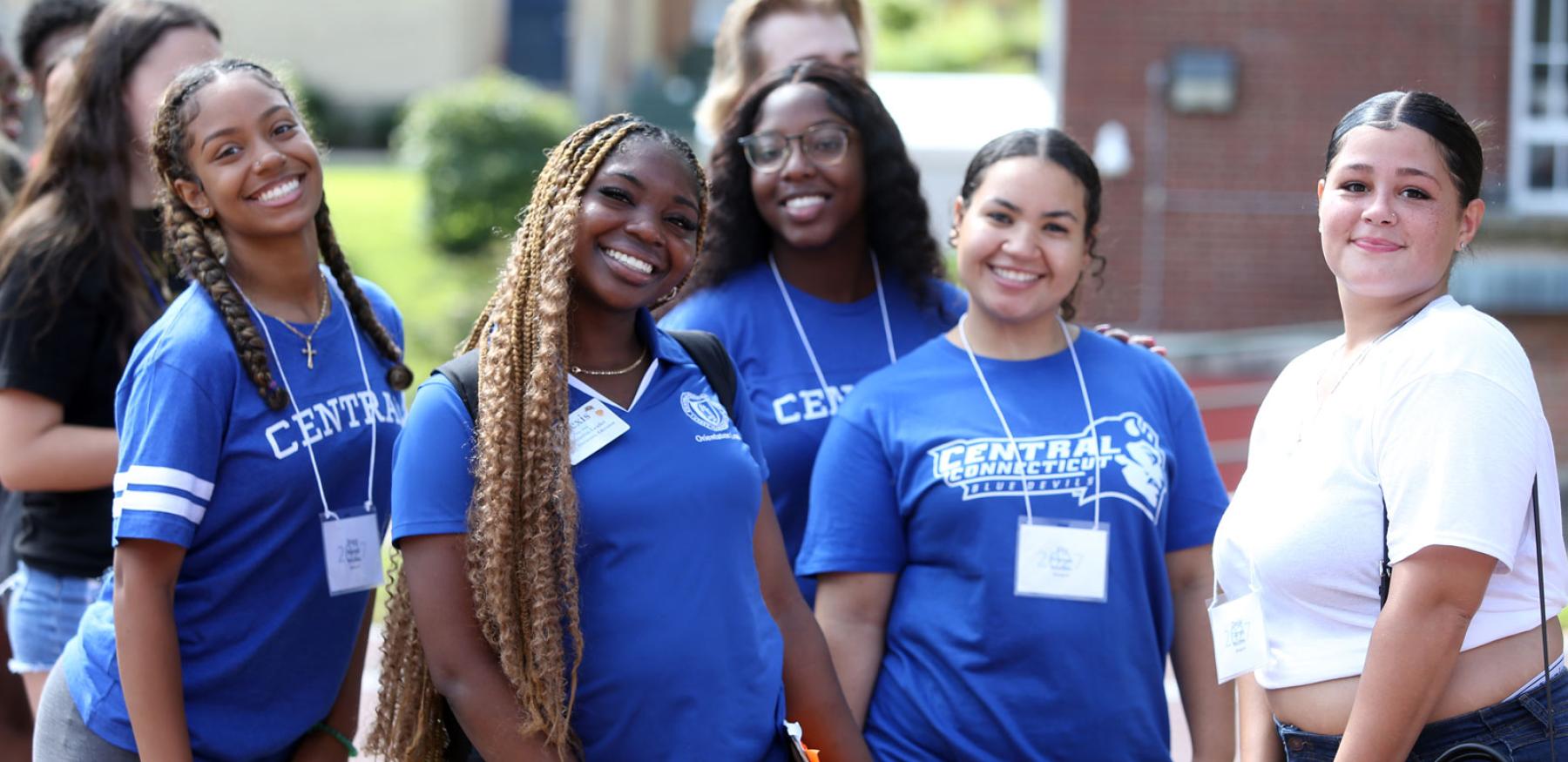 Central Students Smiling Outside